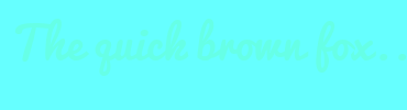 Image with Font Color 66FFE6 and Background Color 66FFFF